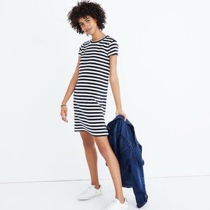 Madewell Striped Velour Tee Dress